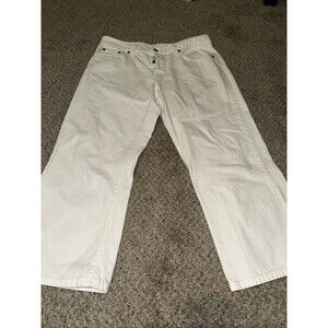 Lucky Brand Womens 10/ 30 Dungarees Gene Montesano White Classic Crop Jeans USA